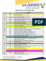 Cronograma de Actividades 2018