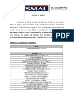 Edital #141 - 2017 - Vi Processo Seletivo Simplificado Estagiários - Relação Preliminar Das Inscrições