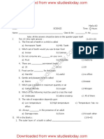 CBSE Class 4 Science Question Paper Set A