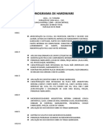 Cronograma de Hardware Matriz