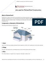 24 Different Components Used For Pitched Roof Construction