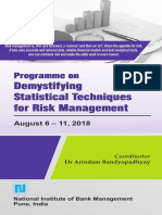 Programme On Demystifying Statistical Techniques For Risk Management