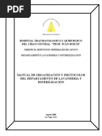 Manual de Organización y Protocolos Del Departamento de Lavandería y Esterilización