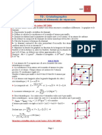 TD Corige Cristallographie PDF