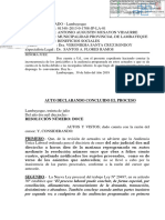 Auto Declara Concluido Proceso Laboral PDF