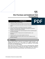 Hire Purchase and Instalment Sale Transactions: Learning Objectives