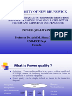 University of New Brunswick: Power Quality-Pq Professor Dr. Adel M. Sharaf. P.Eng. UNB-ECE Dept Canada