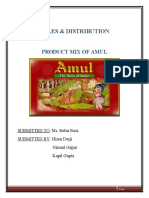 Sales & Distribution: Product Mix of Amul