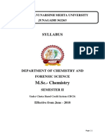 M.SC - Chemistry SEM 2 Syllabus 2018