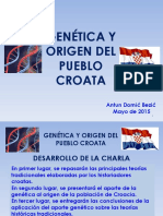 Genética y Origen Del Pueblo Croata. Antun Domić Bezić