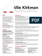 Allie Kirkman: Multimedia Journalist