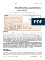 Isolation, Purification and Characterization of 2, 2-Dimethylchromene 7-Methoxy-6-O - Glucopyranoside (Chromene Derivatives) From Crotalaria