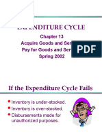 Expenditure Cycle: Acquire Goods and Services Pay For Goods and Services Spring 2002