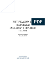 EUNACOM Justificación de Respuestas Ensayo 3 Presencial Sección B