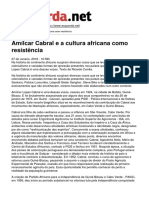 Amílcar Cabral e A Cultura Africana Como Resistência