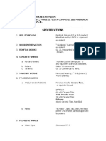 Technical Specifications of Project Sample