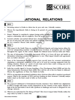 International Relations: Mains Previous Year Questions