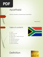 Apartheid: Atrocities and Justice in Colonial and Post-Colonial Africa