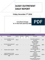 Oncology Outpatient Daily Report: Friday, December 7 2018