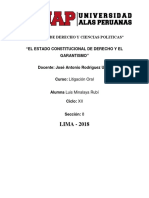 El Estado Constitucional de Derecho y El Garantismo