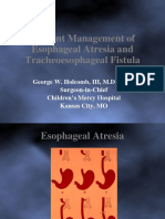 4 Current Management of Esophageal Atresia and Tracheoesophageal Fistula