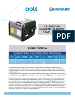 Calentador Hayward 150000BTU A GLP H150FDP PDF