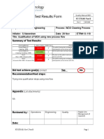 Engineering Test Results Form