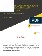 La Formación Pedagógica Didáctica Del Docente en El Marco de La Ley Universitaria 30220