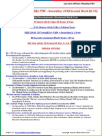 Current Affairs Weekly PDF - November 2018 Second Week (8-15) PDF