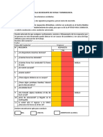 Cartilla de Descarte de Fatiga y Somnolencia