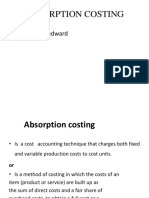 Absorption Costing: - Kyambadde Edward