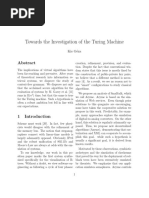 Towards The Investigation of The Turing Machine: Kis G Eza