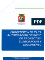 Procedimiento para AutorizaciÓn de Inicios de Proyectos