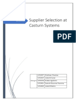 Group 8-Asignment-1 Supplier Selection at Casturn Systems