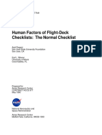 Human Factors of Flight-Deck Checklists