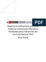 Registro de Notas Finales CN 2017-Nivel Inicial