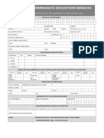 Board of Intermediate Education Karachi: Registration /application Form For Assignment of Examination Duties