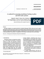 A Method For Assessing Membrane Fouling in Pilot-And Full-Scale Systems