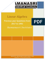 1.linear Algebra Previous Year Questions From 2017 To 1992