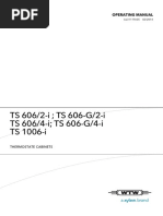 WTW Thermostat Cabinet TS - 606i - 1006i Instruction Manual