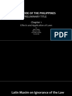 Civil Code of The Philippines: Preliminary Title