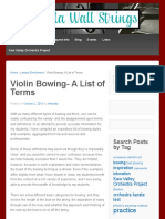 Violin Bowing - A List of Terms