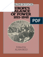 (Problems in Focus Series) Alan Sked (Eds.) - Europe's Balance of Power 1815-1848 (1979, Macmillan Education UK) PDF