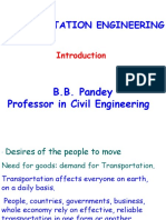 Transportation Engineering: B.B. Pandey Professor in Civil Engineering