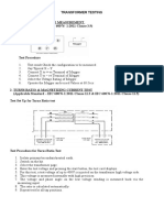 Auxiliary Transformer Test Procedure