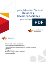 PEN Al 2021: Balance y Recomendaciones Periodo 2017-2018