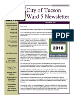 Tucson Vice Mayor Richard Fimbres' Ward 5 Newsletter - December 2018 