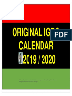 Ogu - Aro Igbo Original Calander 2019-20