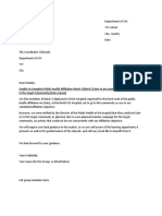 SAmple Letter For Affiliation Discontiuity