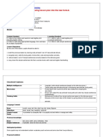 TASK: in Pairs, Adapt The Following Lesson Plan Into The New Format